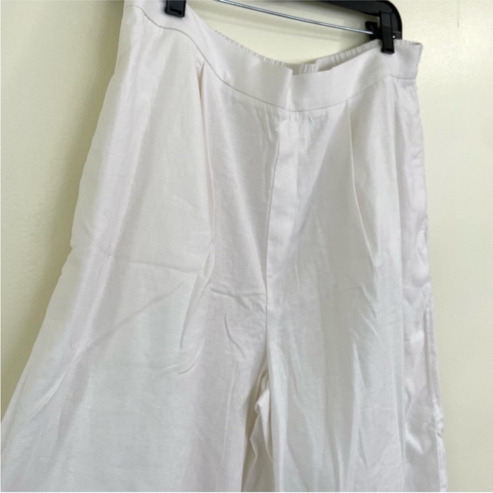 Banana Republic White Wide-Leg Pants - Picture 3 of 6